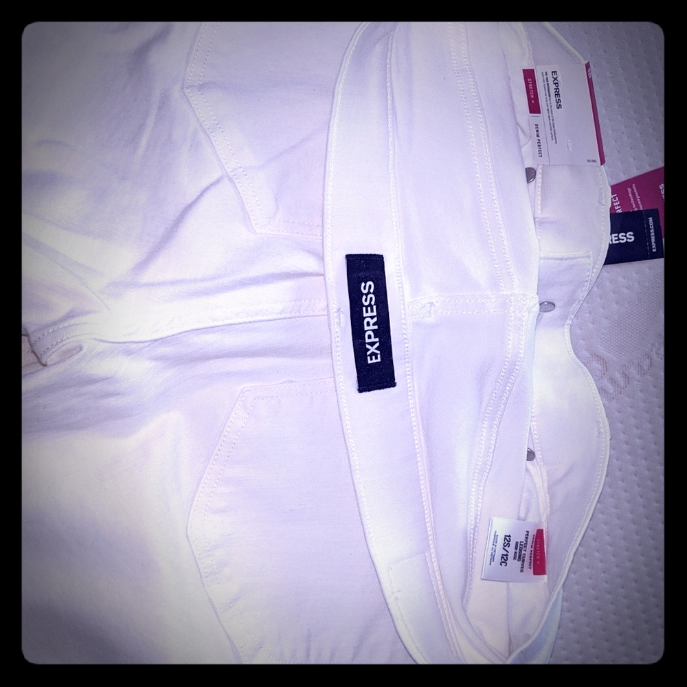 White jeggings from express